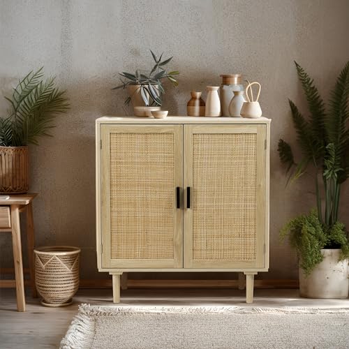 Black Rattan Sideboard Buffet Cabinet A17875