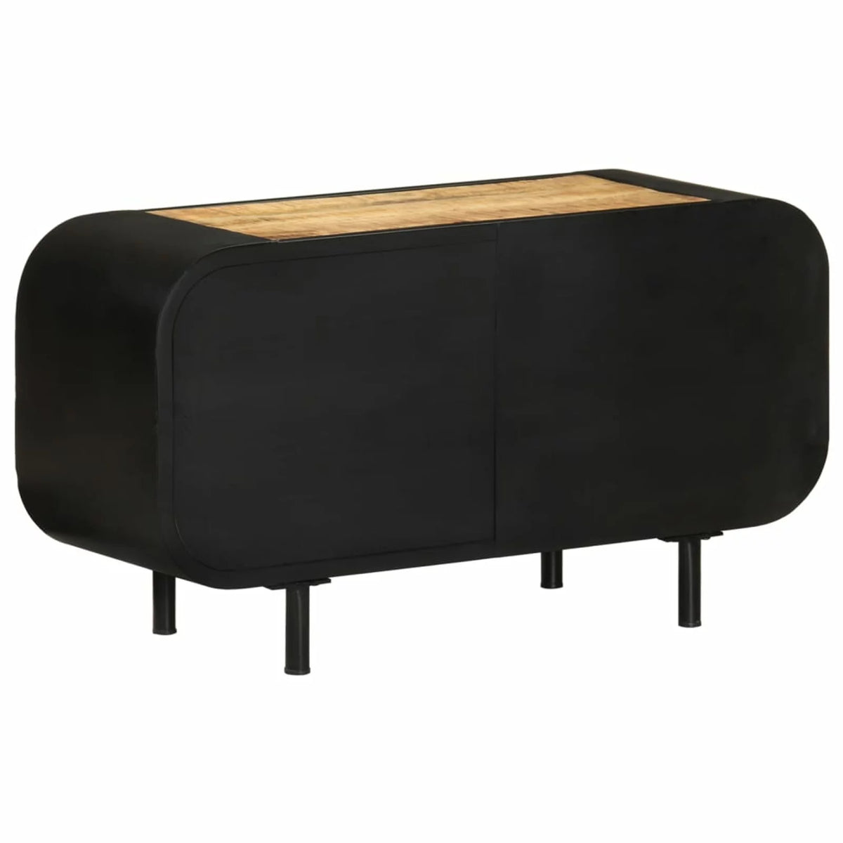 Mango Wood TV Stand with 2 Storage Shelves N162