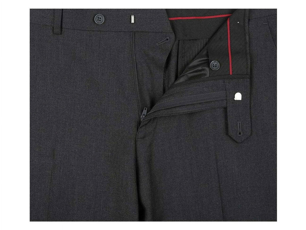 Charcoal Gray Solid Two Button Slim Fit Suit E900782