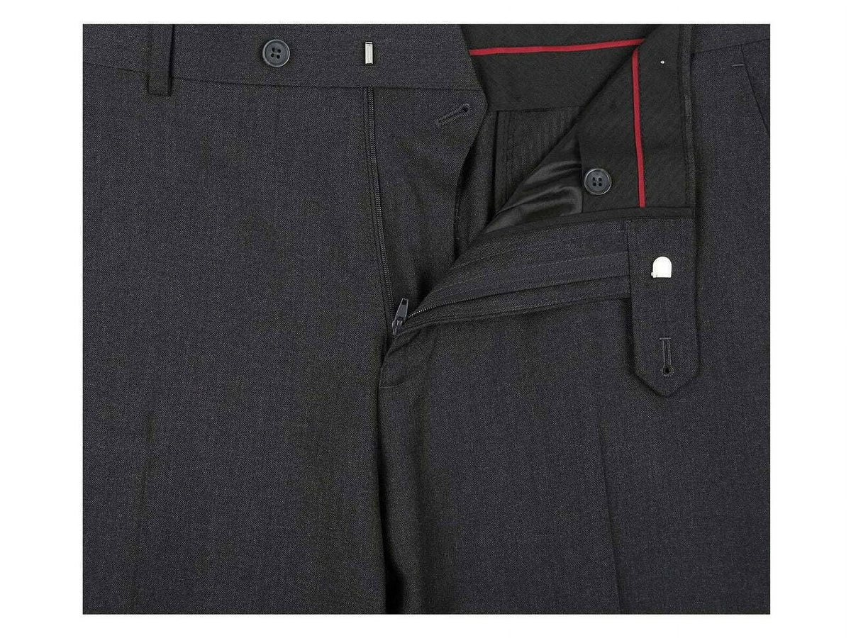 Charcoal Gray Solid Two Button Slim Fit Suit E900782