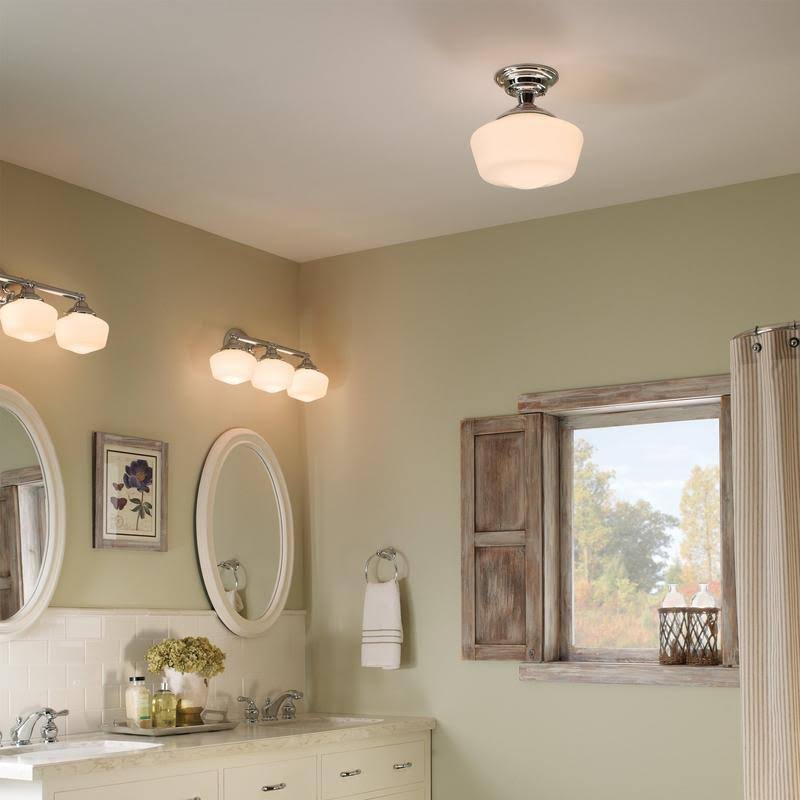 Brushed Nickel Semi Flush Mount Light W955