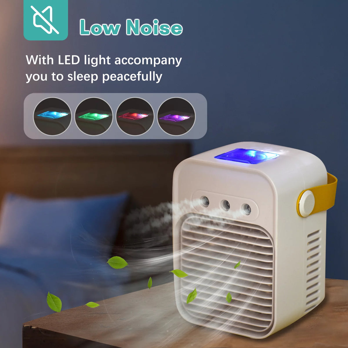 Portable Air Cooling Fan with LED Light 3 Wind Speeds L920043