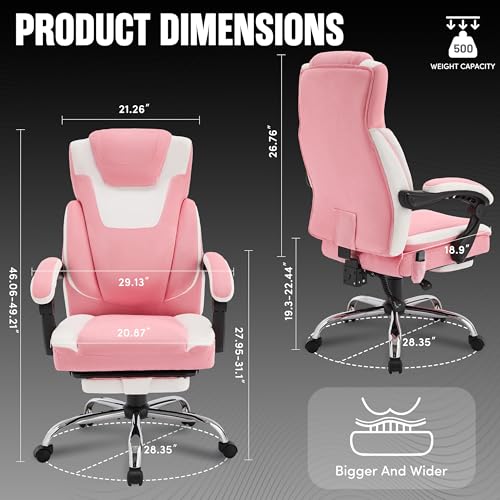 Bluewhite Massage Office Chair with Footrest L2817