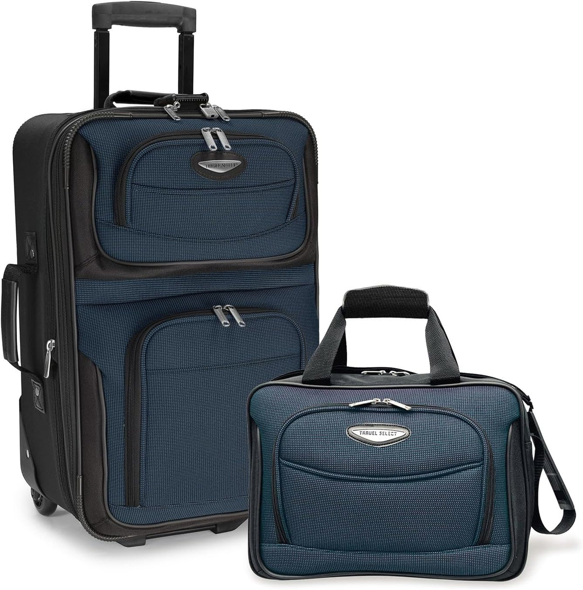 Navy Expandable Rolling Upright Luggage 2-Piece Set B98888