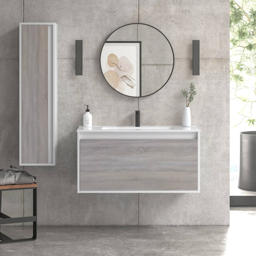 32x22 Bathroom Vanity Cabinet with Ceramic Sink P25556