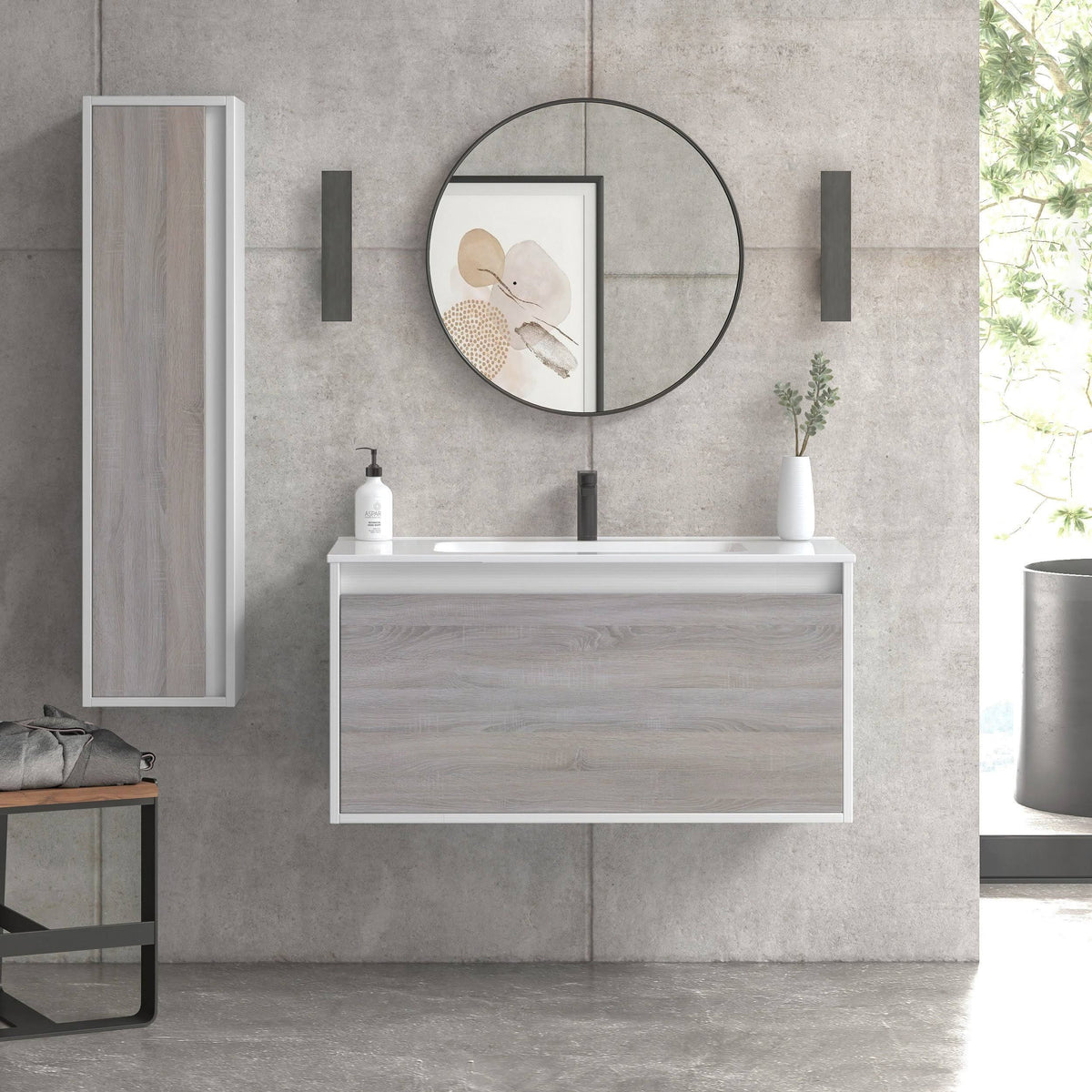 32x22 Bathroom Vanity Cabinet with Ceramic Sink P25556
