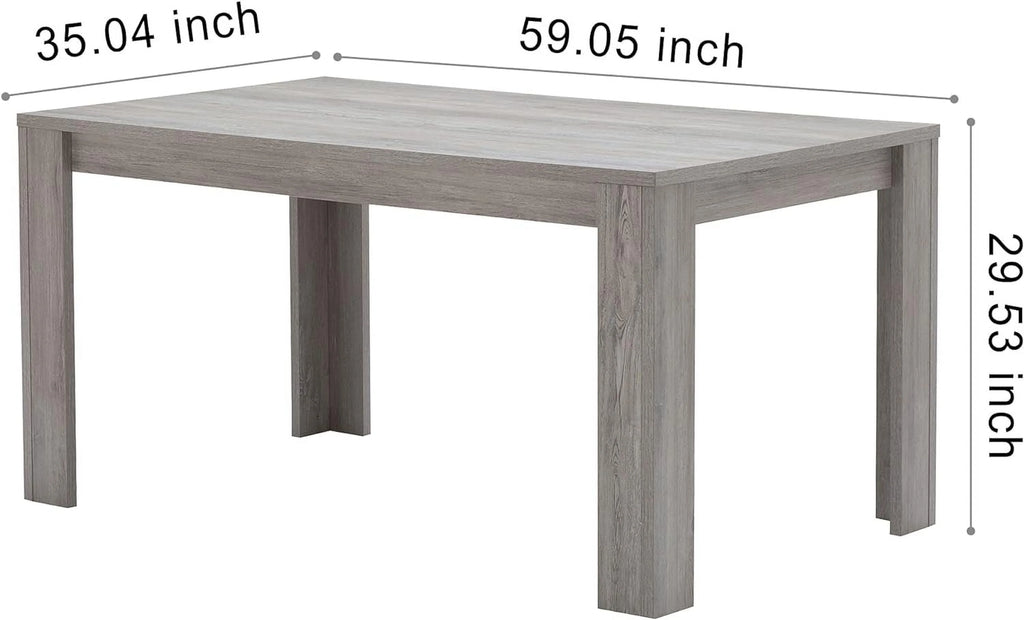 5-Piece Wooden Dining Table Set with 4 Velvet Green Chairs C964