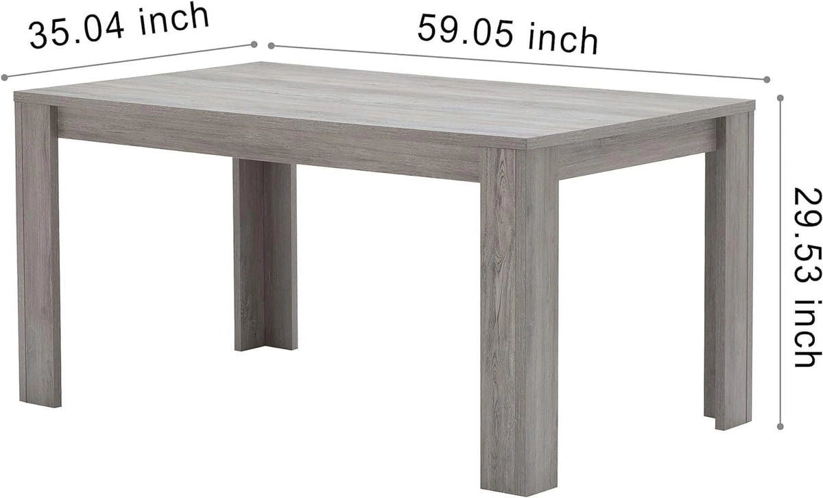 5-Piece Wooden Dining Table Set with 4 Velvet Green Chairs C964