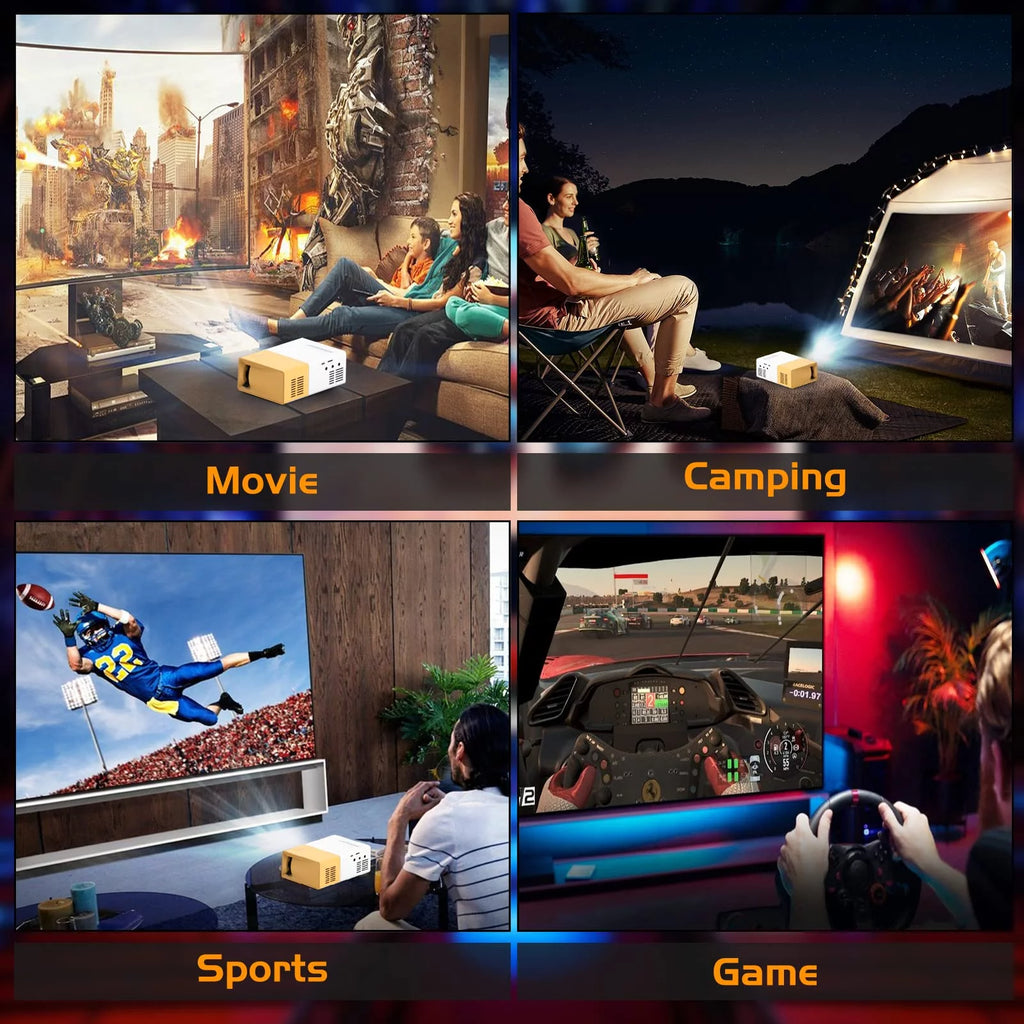 Portable LED Mini Projector with USB and Remote Control K8881