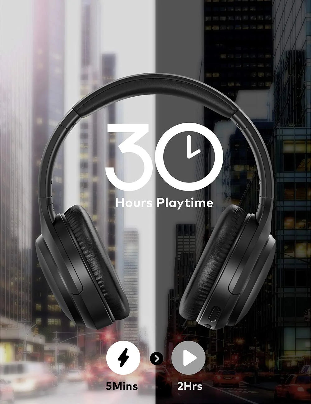 Bluetooth Wireless Active Noise Cancelling Headphones Q50933