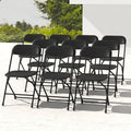 10 Pack Black Folding Chairs 350lb Capacity Z60176
