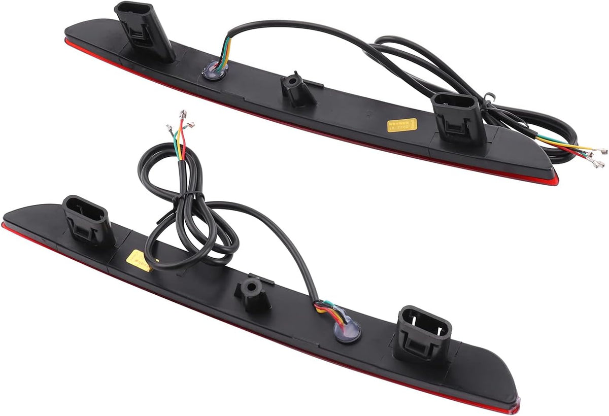 LED Rear Bumper Reflectors Brake Tail Light Red Housing Pack of 2 C746040