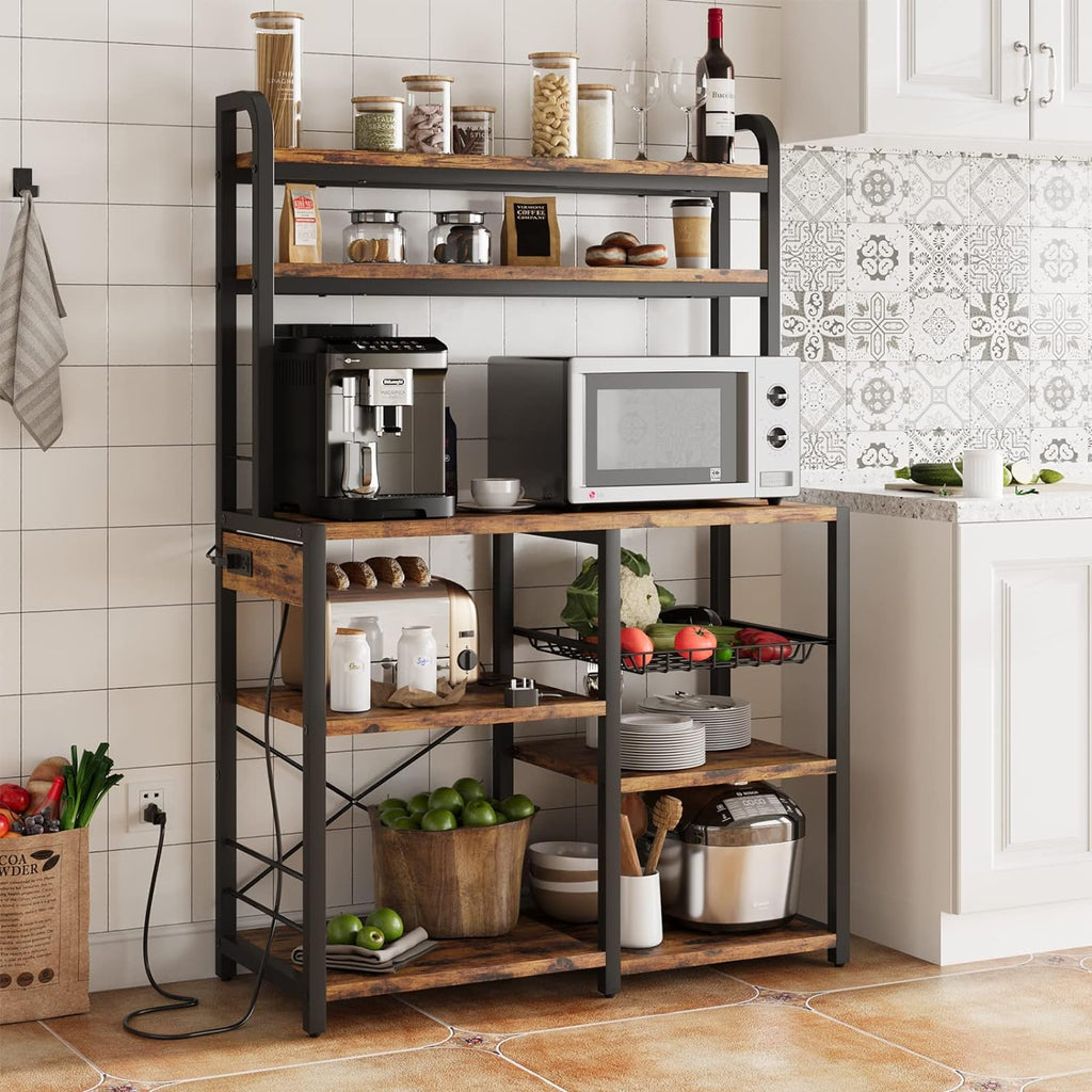 6-Tier Kitchen Rack with Wire Drawer P746144