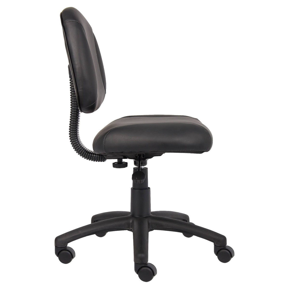 Black Leather Task Chair D324