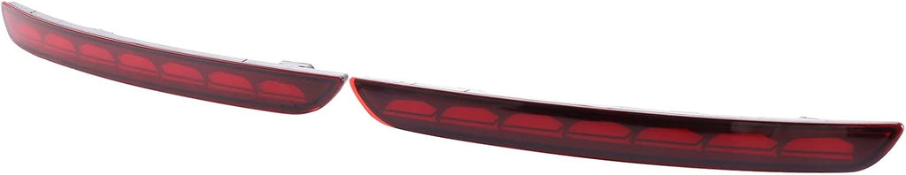 LED Rear Bumper Reflectors Brake Tail Light Red Housing Pack of 2 C746040