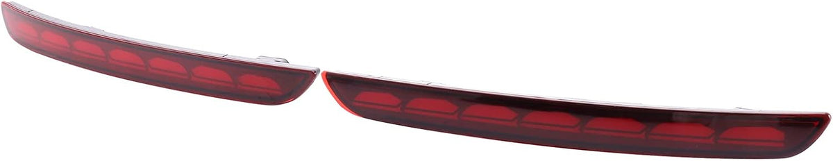 LED Rear Bumper Reflectors Brake Tail Light Red Housing Pack of 2 C746040