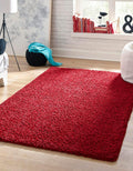 8' x 11' Cherry Red Shag Rug D540537