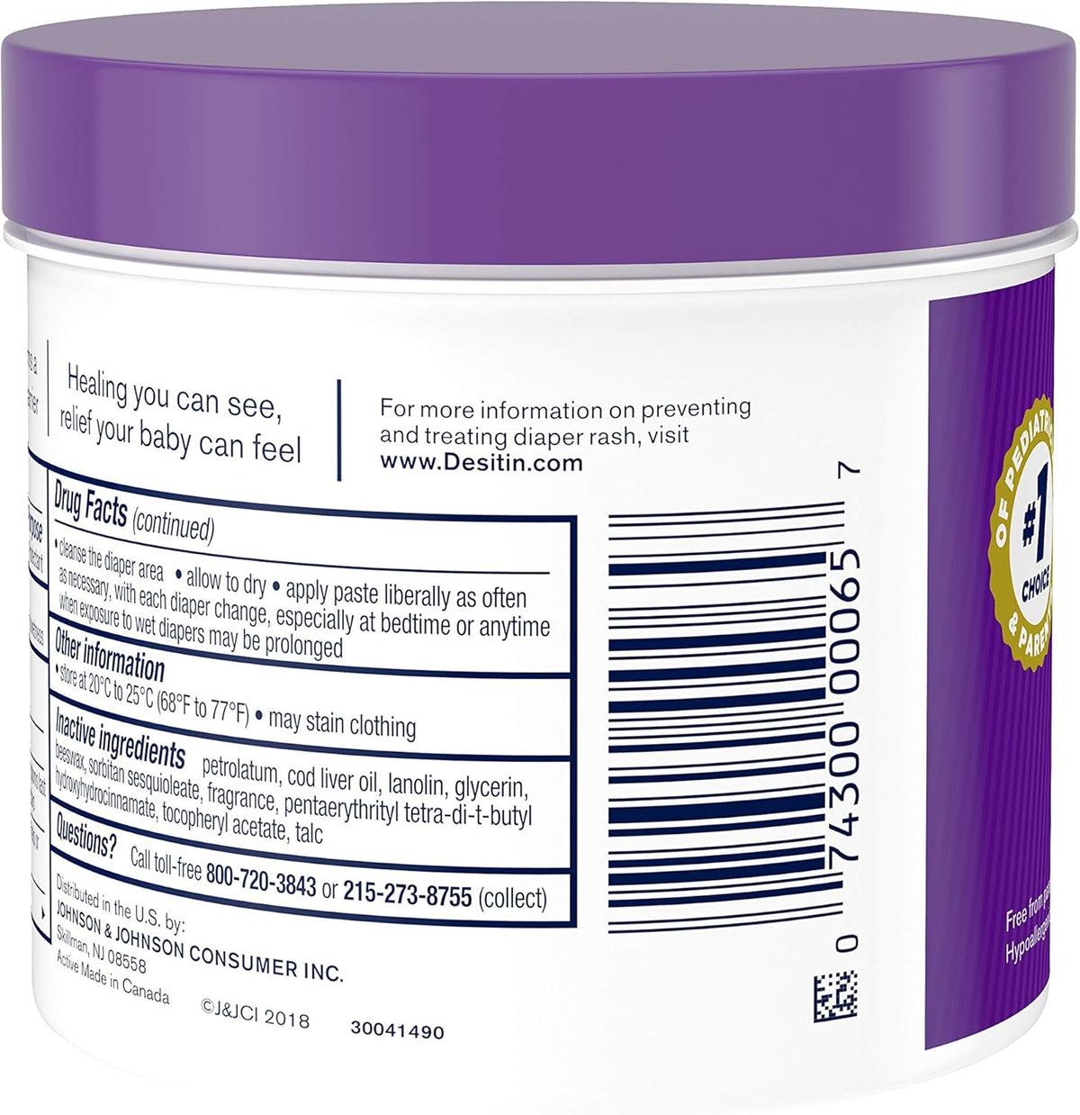 16 oz Maximum Strength Baby Diaper Rash Cream with 40% Zinc Oxide W331