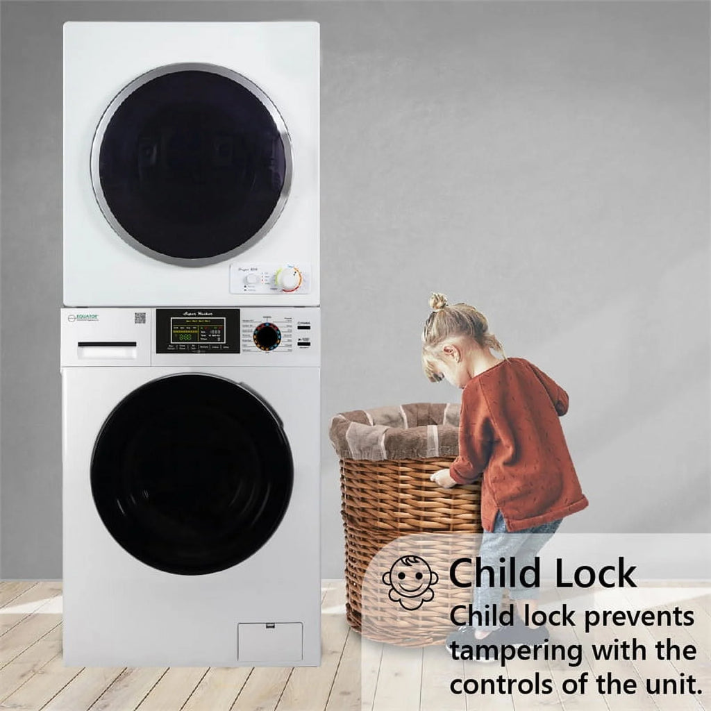110V 18lbs Washer and Vented 3.5cf Dryer N8025