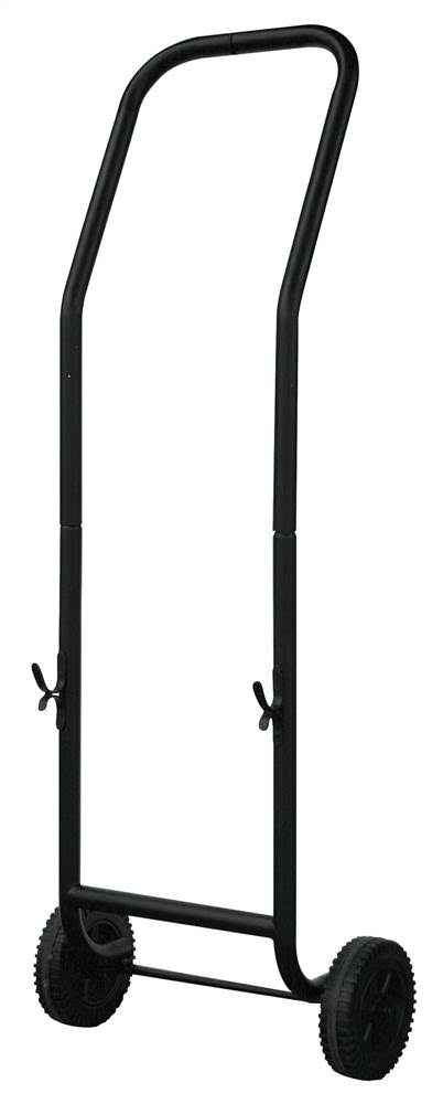 Large Black Wrought Iron Log Rack with Wheel and Removable Cart J361