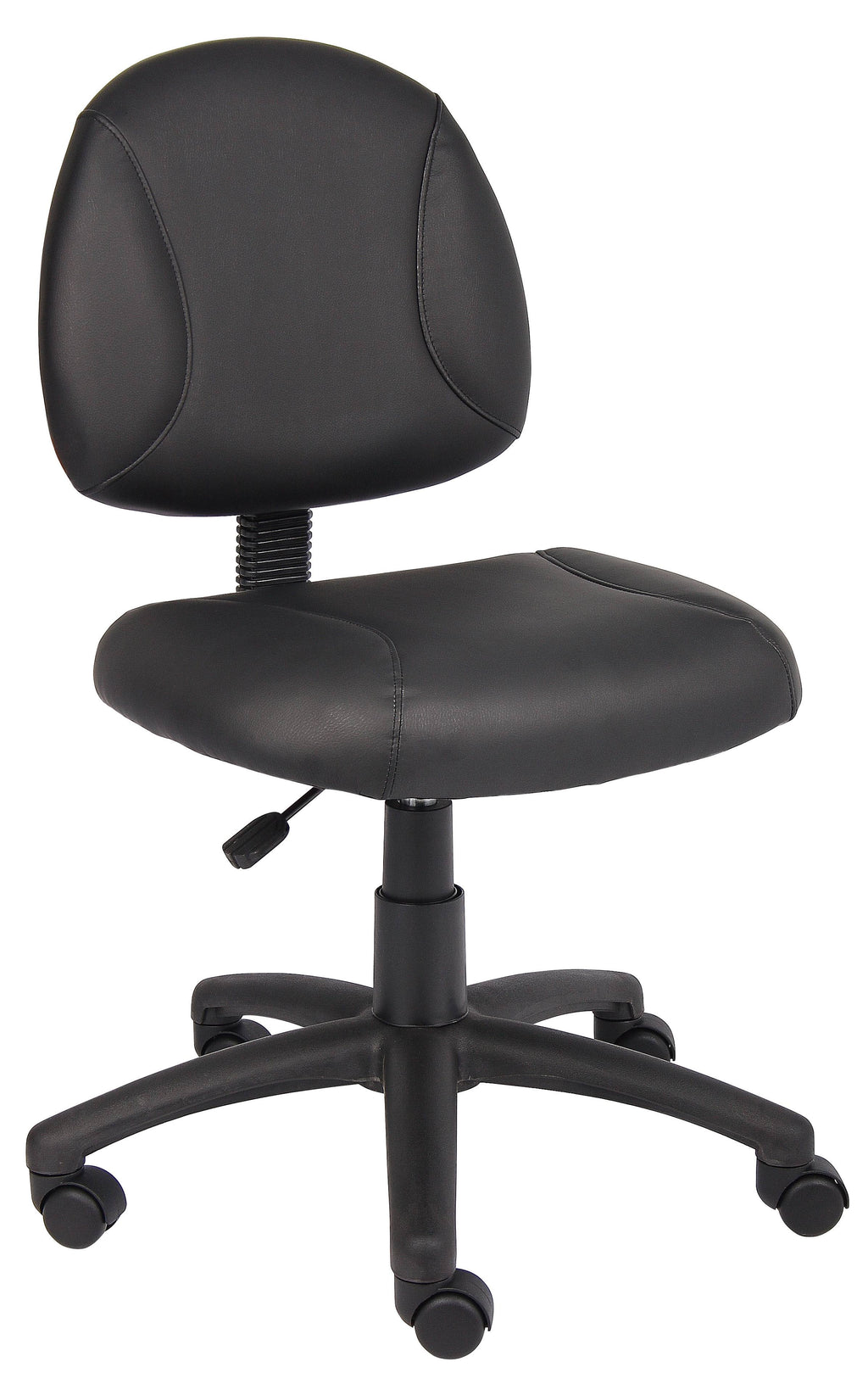 Black Leather Task Chair D324