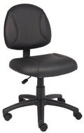 Black Leather Task Chair D324