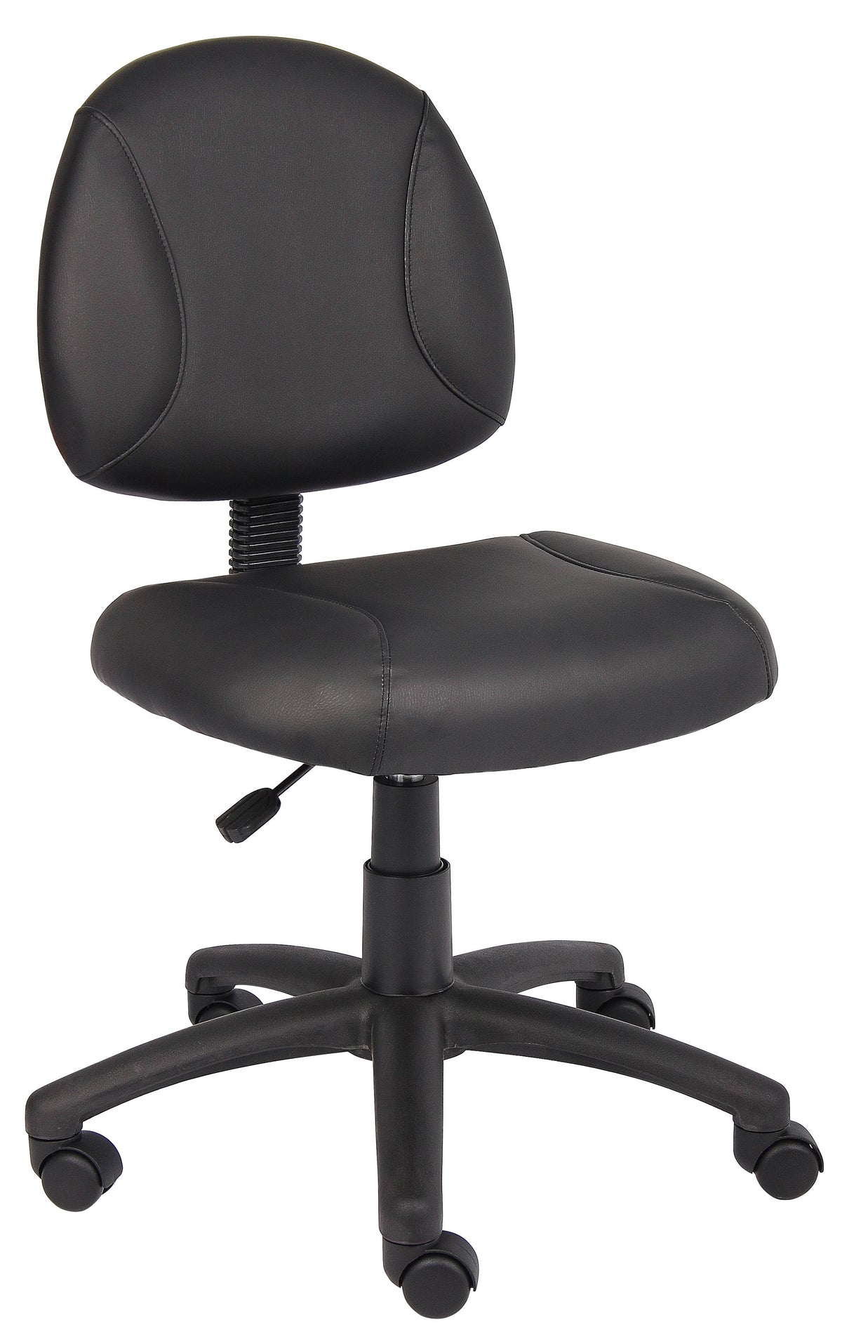 Black Leather Task Chair D324