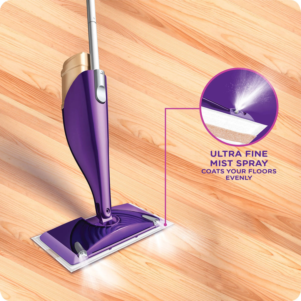 Wood Mop Starter Kit (1 Mop, 5 Pads, 1 Floor Cleaning Solution) E9882