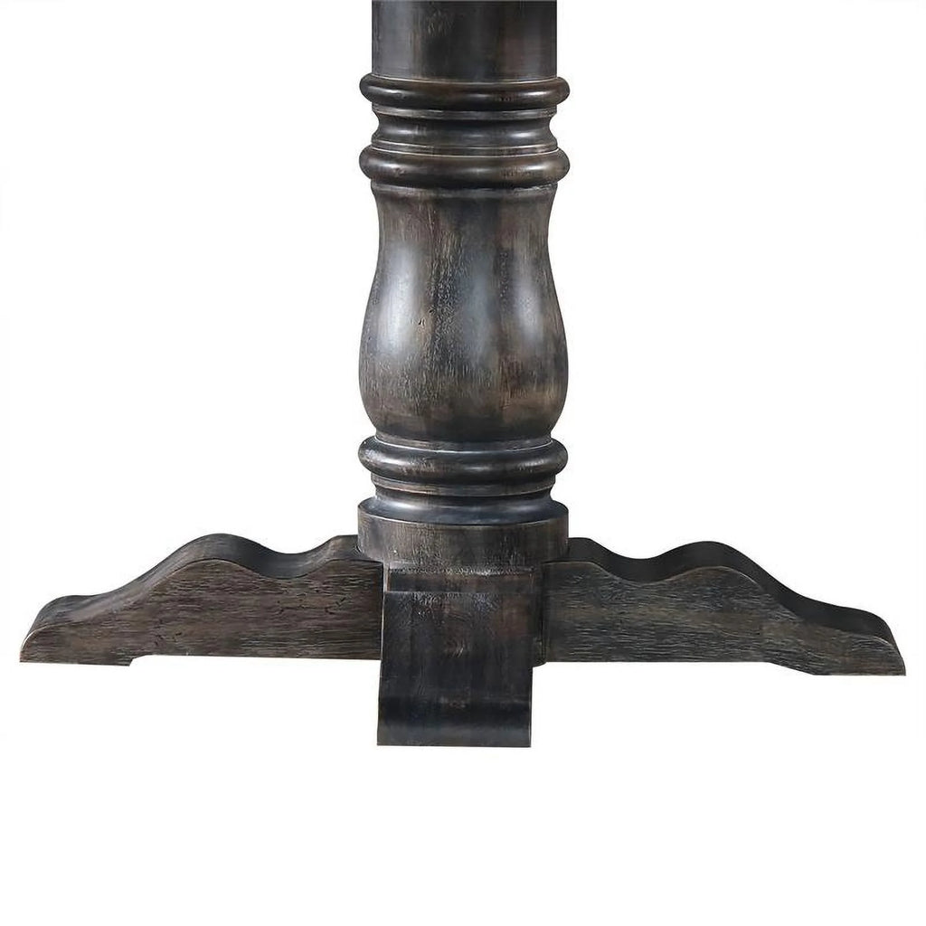 Weathered Gray Wooden Round Dining Table J934224