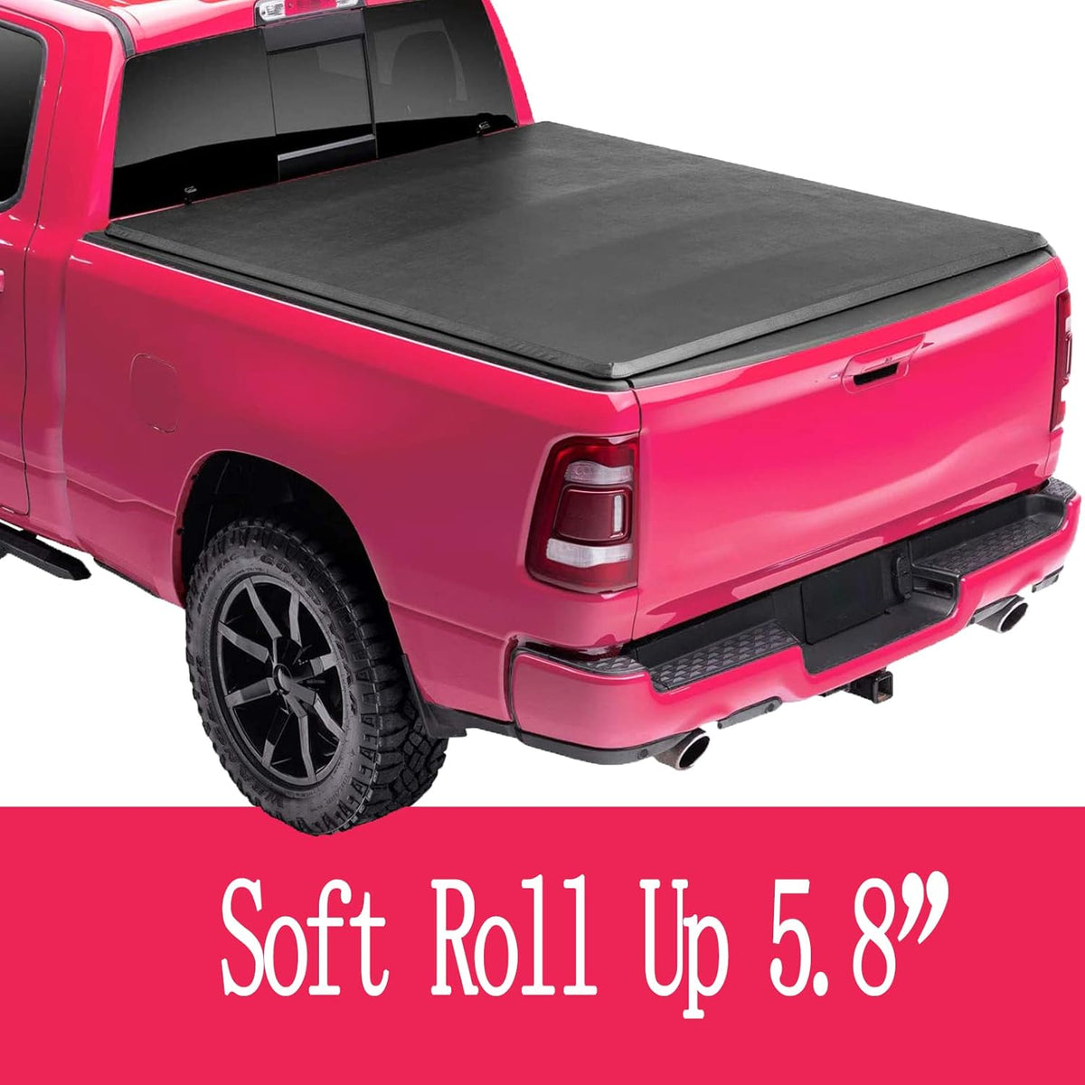 Soft Roll Up Truck Bed Tonneau Cover for 5.8' Bed Pickup I71028