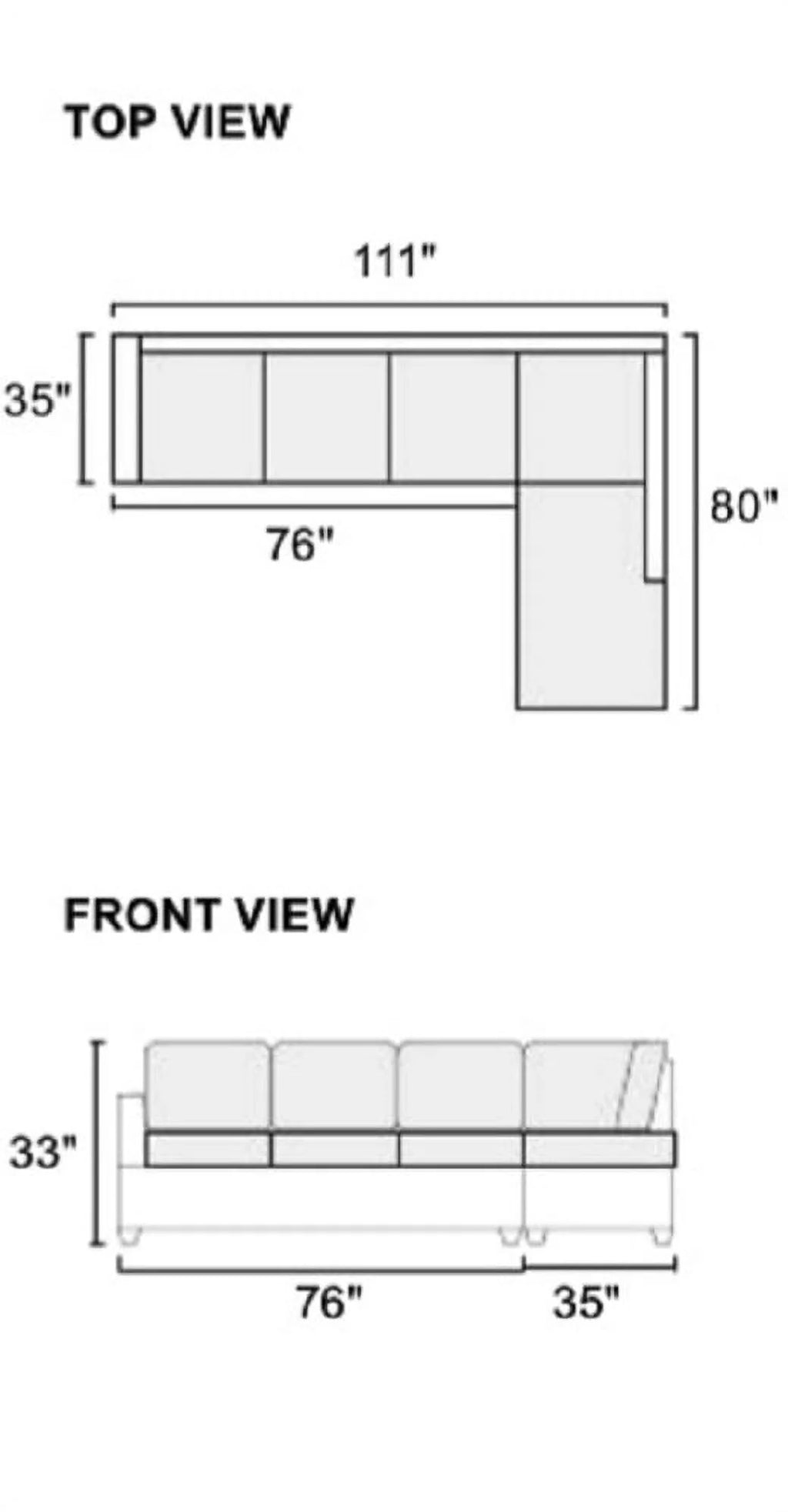Grey Polyfiber Sectional Sofa with Chaise G199350