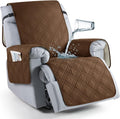 Brown Waterproof Non Slip Recliner Chair Cover with Pocket T861751