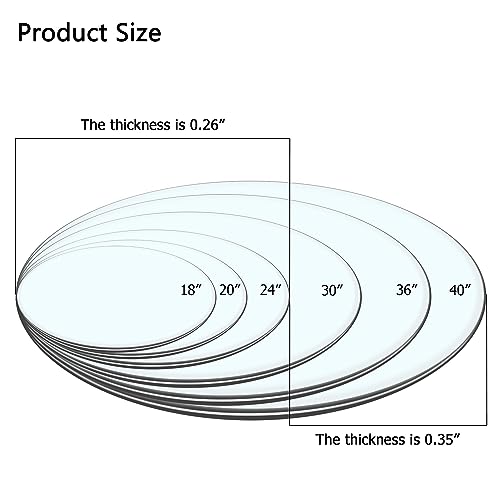 60" Round 3/8" Thick Tempering Glass Table Top F308