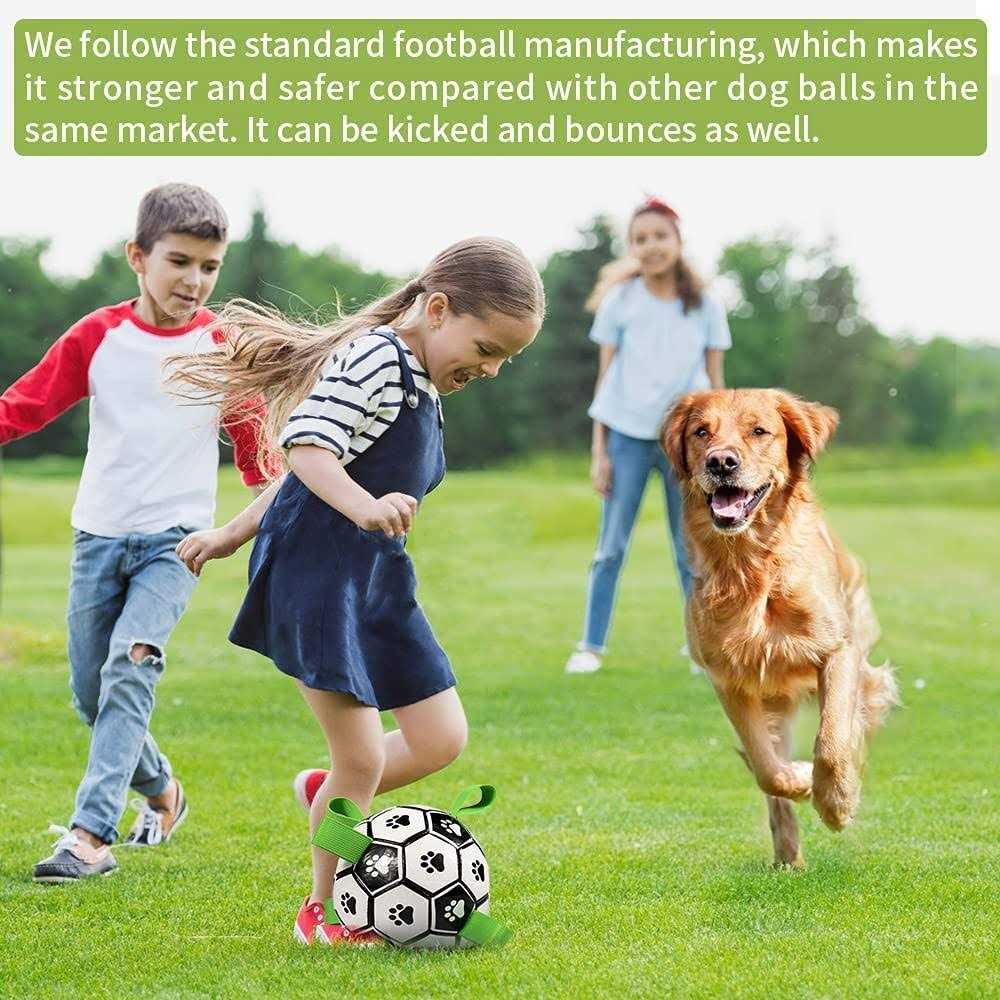 Dog Toys Soccer Ball with Straps Interactive Dog Toys H391