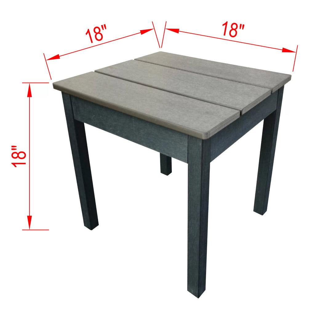 Black & Grey Two Tone Polystyrene Outdoor Side Table Z3019