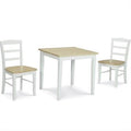 White 3 Piece Dining Table with 2 Ladderback Chairs K87864