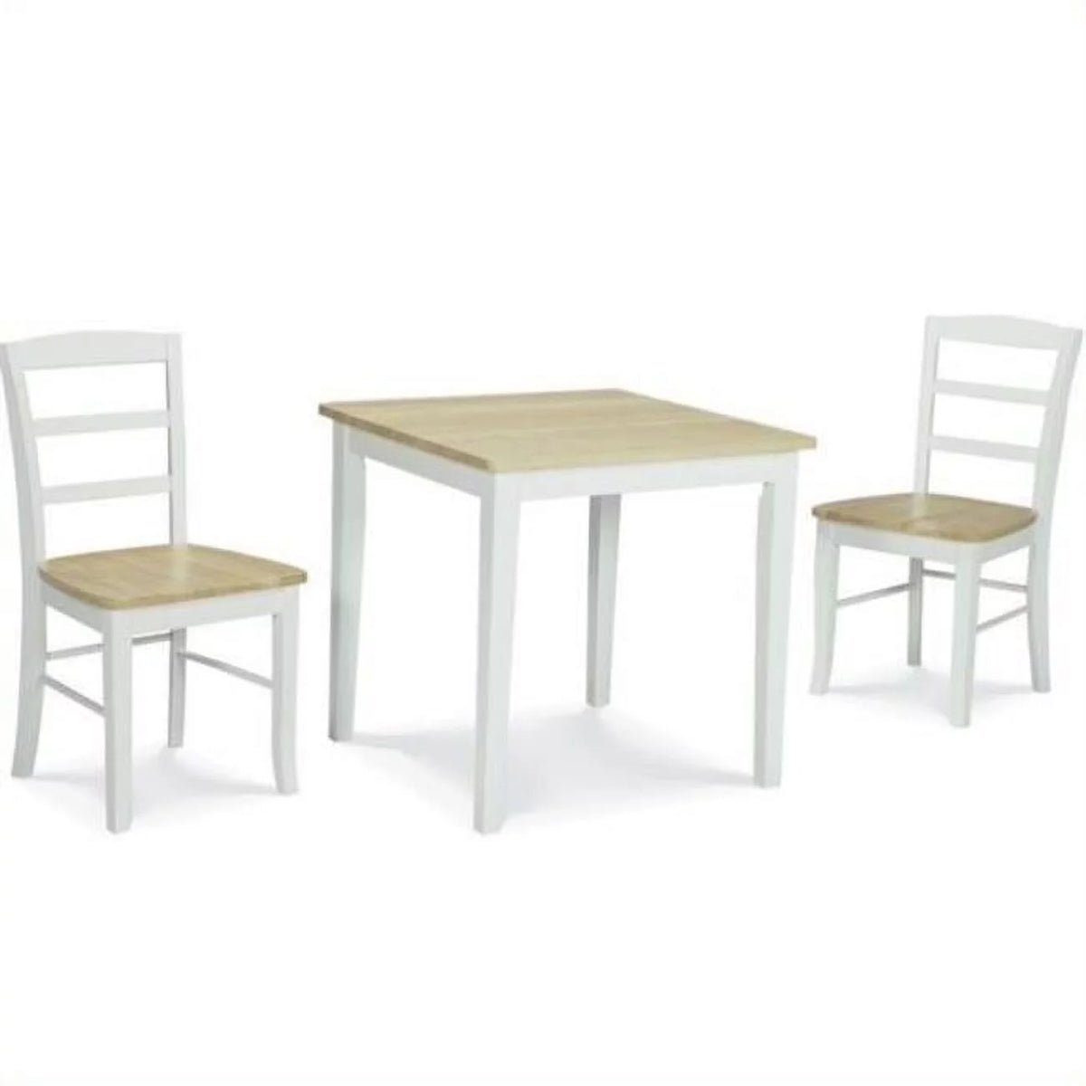 White 3 Piece Dining Table with 2 Ladderback Chairs K87864