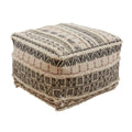 Cotton Floor Pouf with Tufted Design M924599