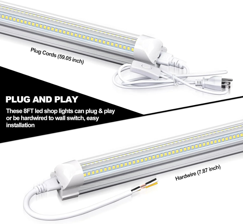 10 Pack 4FT 50W 7750Lumen 6000K LED Light Fixture Y2876