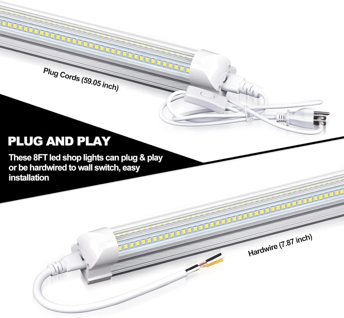 10 Pack 4FT 50W 7750Lumen 6000K LED Light Fixture Y2876