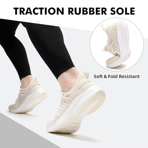 Women's Athletic Walking Shoes Lightweight Breathable Slip on Sneakers D632371