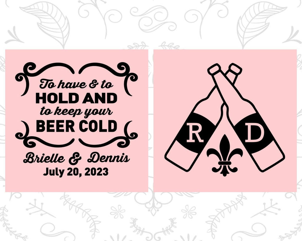 Custom Wedding Favor Can Coolers P7413