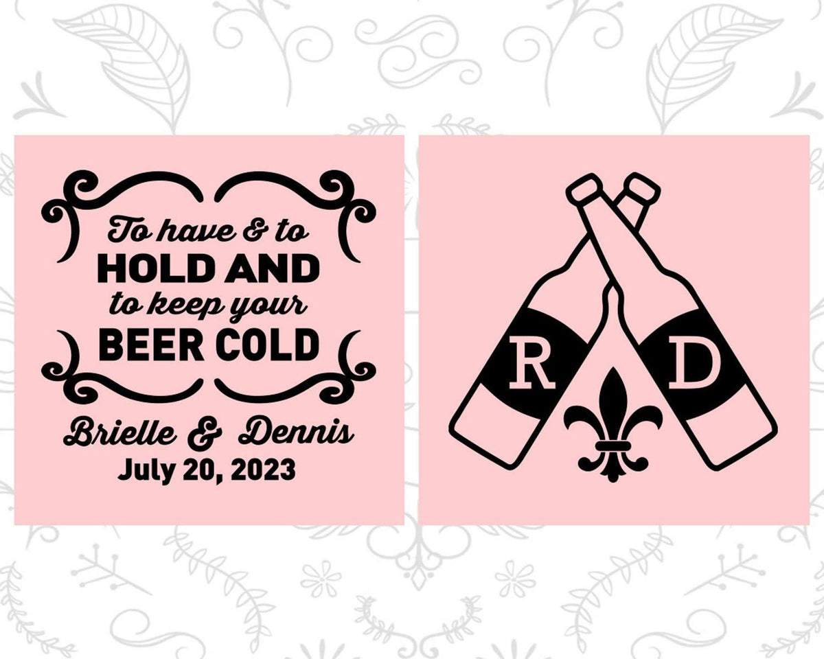 Custom Wedding Favor Can Coolers P7413