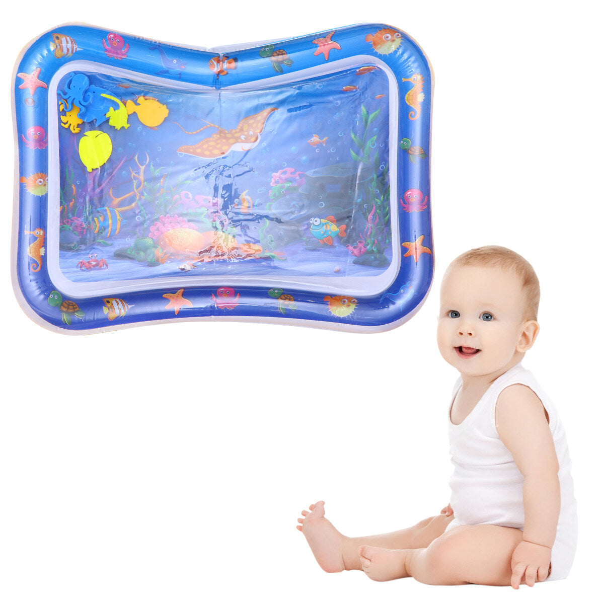 Inflatable Crawling Cushion Water Play Mat (Blue) I152797