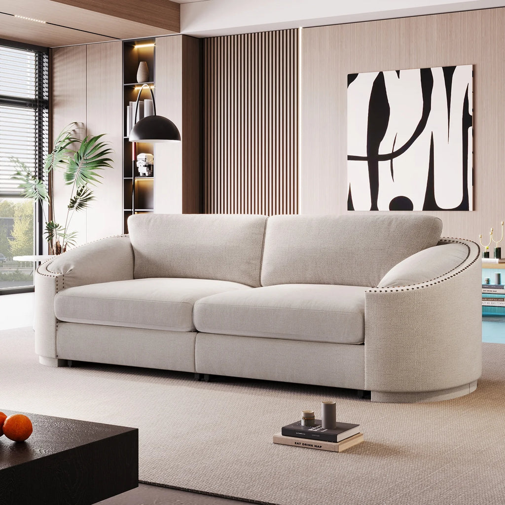 Beige 2 Seat Loveseat Sofa G57425