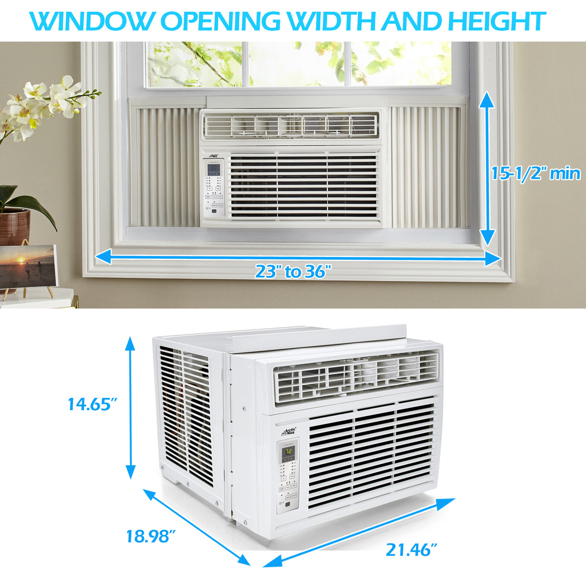 Window Air Conditioner with Digital Panel and Remote Control A154