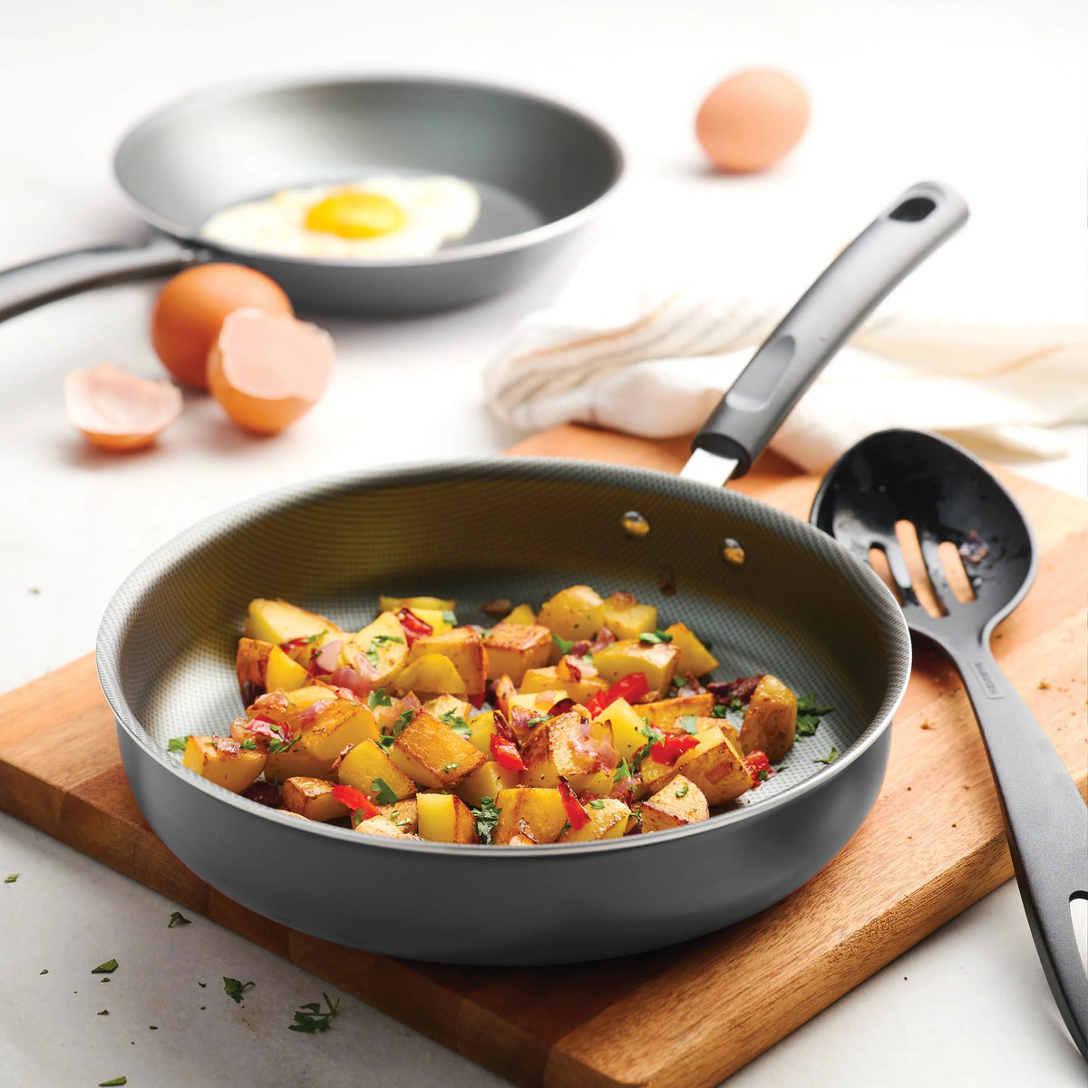 18 Piece Non-stick Cookware Set, Steel Gray X20825