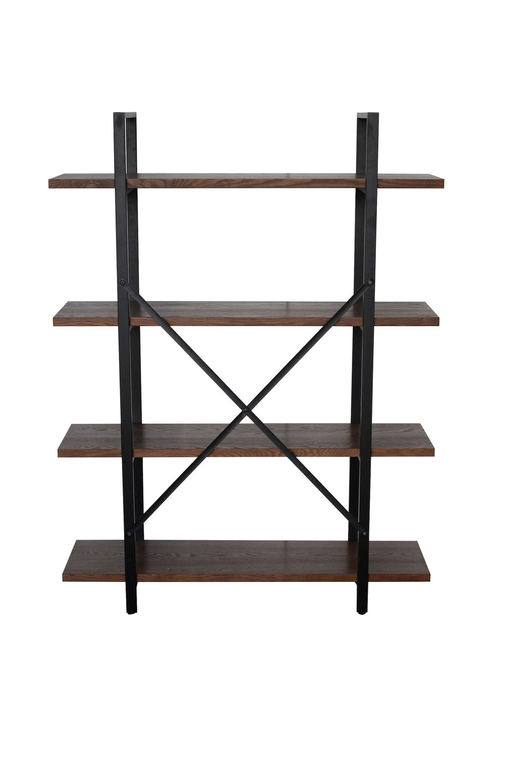 Walnut Brown 4 Shelf Etagere Bookcase A380