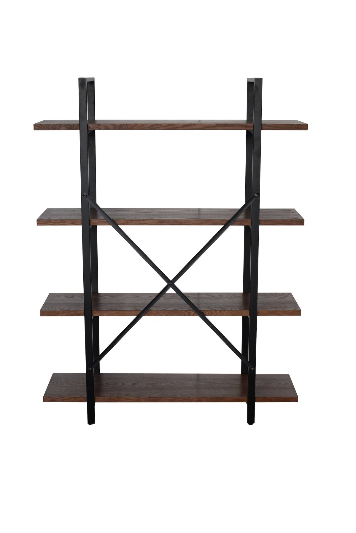 Walnut Brown 4 Shelf Etagere Bookcase A380