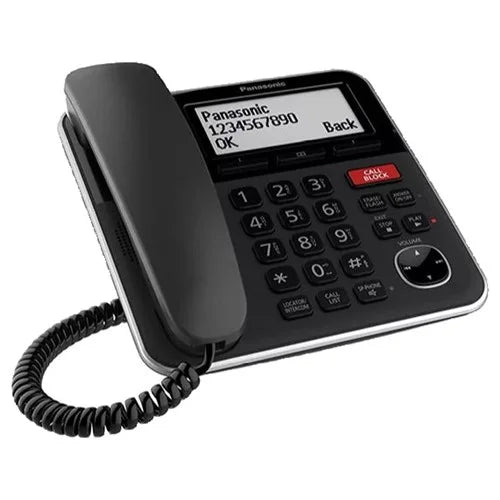 Refurbished Black Corded/Cordless Phone with Answering Machine B747427